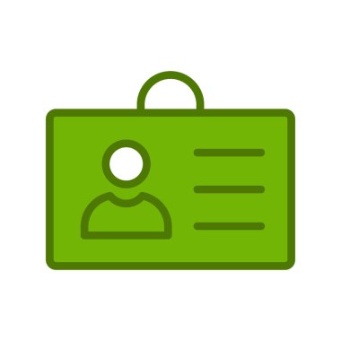 ID kart simgesi vektör illüstrasyonu 