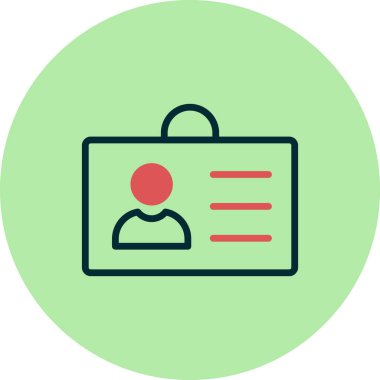 ID kart simgesi vektör illüstrasyonu 