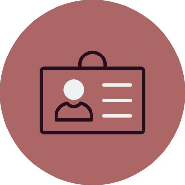 ID kart simgesi vektör illüstrasyonu 