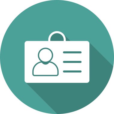 ID kart simgesi vektör illüstrasyonu 