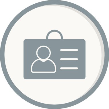 ID kart simgesi vektör illüstrasyonu 