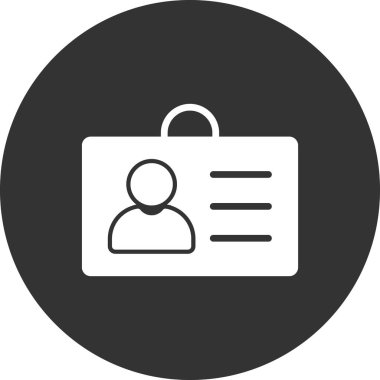 ID kart simgesi vektör illüstrasyonu 