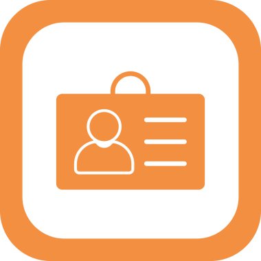 ID kart simgesi vektör illüstrasyonu 