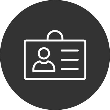 ID kart simgesi vektör illüstrasyonu 