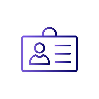 ID kart simgesi vektör illüstrasyonu 