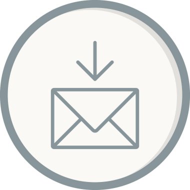 Posta Kutusu. Web simgesi basit illüstrasyon