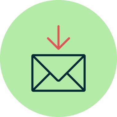 Posta Kutusu. Web simgesi basit illüstrasyon