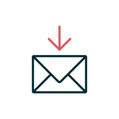 Posta Kutusu. Web simgesi basit illüstrasyon