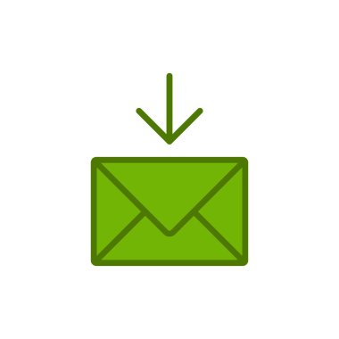 Posta Kutusu. Web simgesi basit illüstrasyon