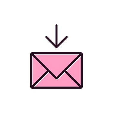 Posta Kutusu. Web simgesi basit illüstrasyon