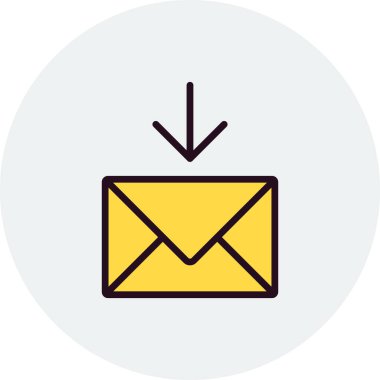 Posta Kutusu. Web simgesi basit illüstrasyon