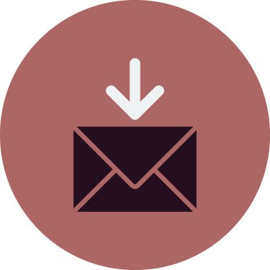 Posta Kutusu. Web simgesi basit illüstrasyon