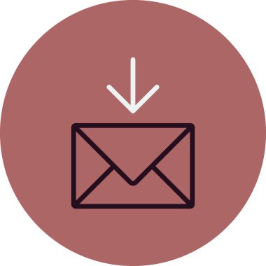 Posta Kutusu. Web simgesi basit illüstrasyon