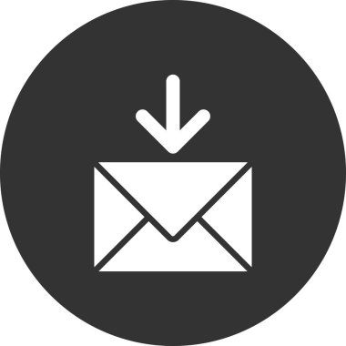 Posta Kutusu. Web simgesi basit illüstrasyon