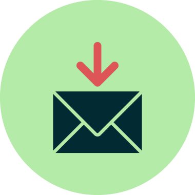 Posta Kutusu. Web simgesi basit illüstrasyon