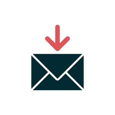 Posta Kutusu. Web simgesi basit illüstrasyon