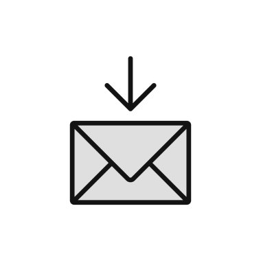 Posta Kutusu. Web simgesi basit illüstrasyon