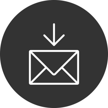 Posta Kutusu. Web simgesi basit illüstrasyon