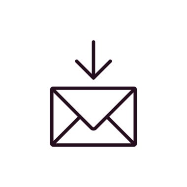 Posta Kutusu. Web simgesi basit illüstrasyon