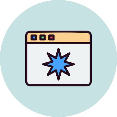 Sayfa Kalitesi. Web simgesi basit illüstrasyon