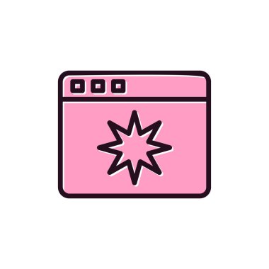 Sayfa Kalitesi. Web simgesi basit illüstrasyon