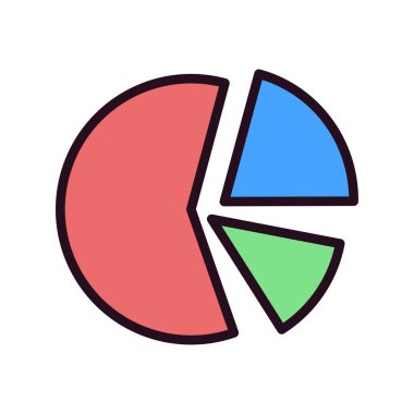 Pasta çizelgesi. Basit resimleme 