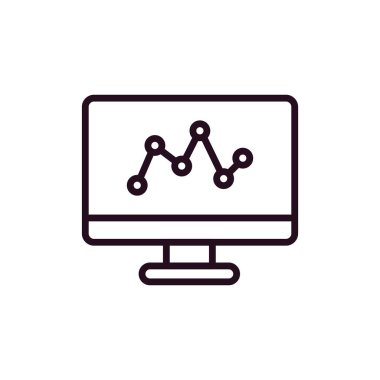 Bilgisayar simgesi vektör illüstrasyonu. Sunum