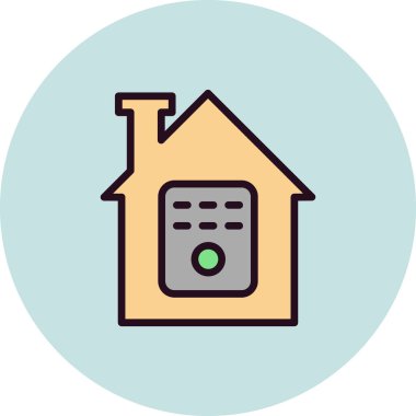 Ev simgesi vektör illüstrasyonu