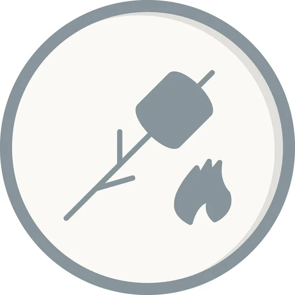 Unique Marshmallow Vector Glyph Icon — Stock Vector