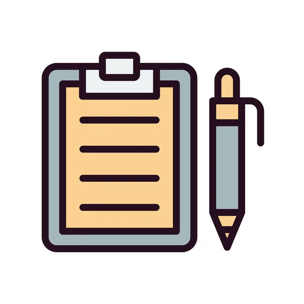 Σημειωματάριο Notepad Εικονίδιο Απλή Διανυσματικά Εικονογράφηση — Διανυσματικό Αρχείο