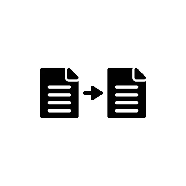 文件图标向量 填充平面标志 固体象形文字隔离在白色上 标识插图 文档图标 — 图库矢量图片