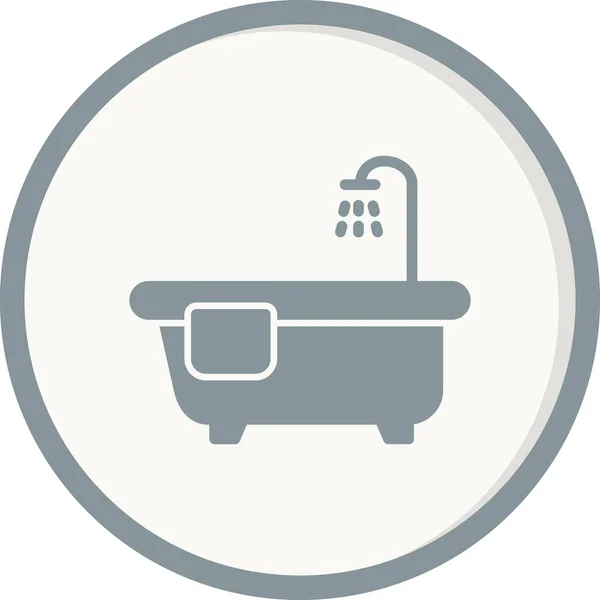 Bañera Icono Web Diseño Simple — Vector de stock