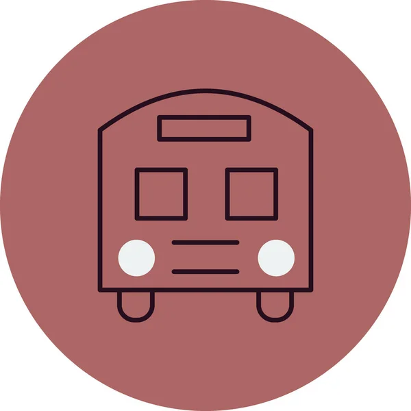 Vektor Illustration Eines Schulbussymbols — Stockvektor