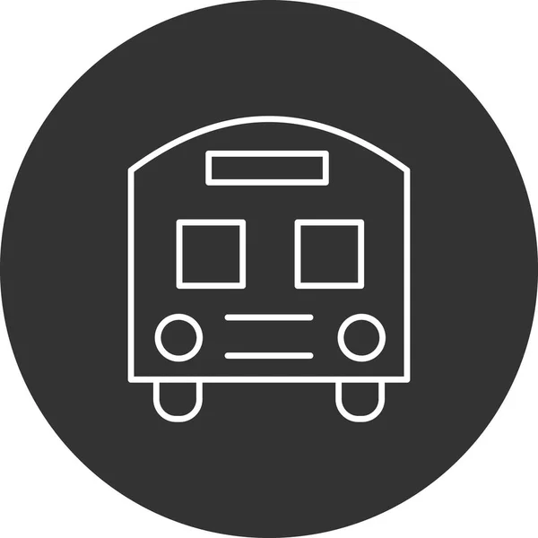 Vectorillustratie Van Het Pictogram Van Bus — Stockvector