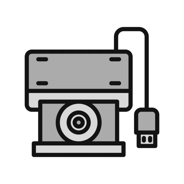 Camera Icon Vector Isolated White Background Your Web Mobile App — Stock Vector