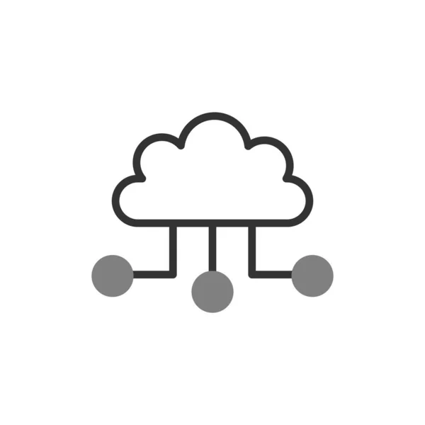 Хмарні Обчислення Значок Векторні Ілюстрації — стоковий вектор