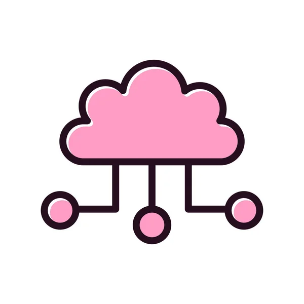 Cloud Computing Eenvoudig Ontwerp — Stockvector