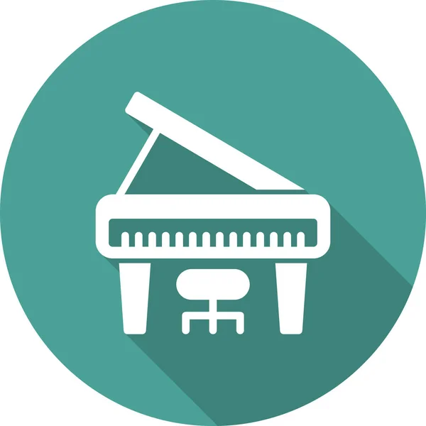 グランドピアノ ウェブアイコンシンプルなデザイン — ストックベクタ