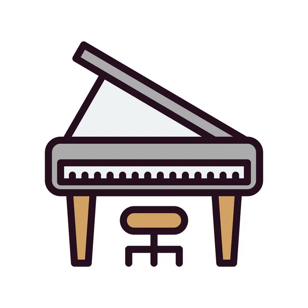 Grand Piano Web Icon Simple Design — Stock Vector