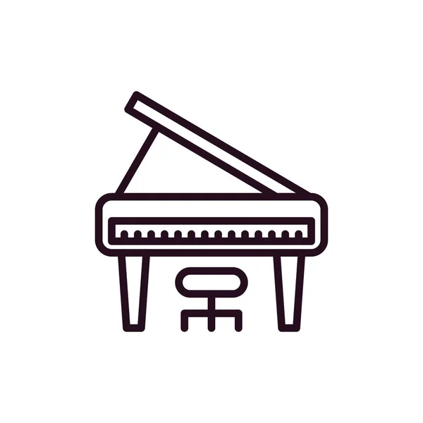 그랜드 피아노 아이콘 디자인 — 스톡 벡터