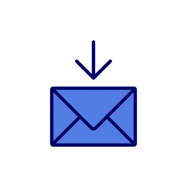 Boîte Aux Lettres Icône Web Illustration Simple — Image vectorielle