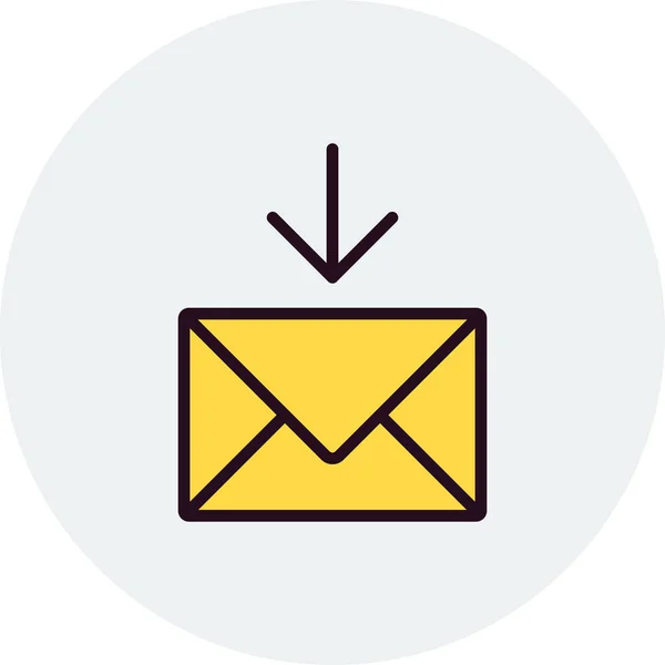 Mail Inbox Web Icon Simple Illustration — Vetor de Stock