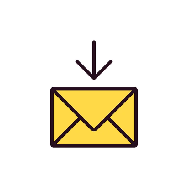 Mail Inbox Web Icon Simple Illustration — Vettoriale Stock