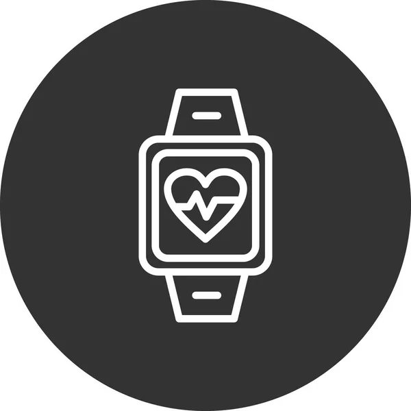 Smartwatch矢量细线图标 — 图库矢量图片