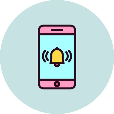 akıllı telefon, basit vektör illüstrasyon tasarımı