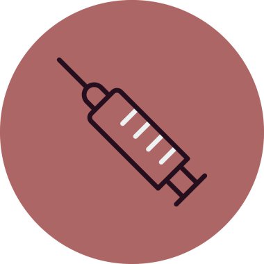 Şırınga. Web simgesi basit illüstrasyon