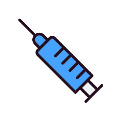 Şırınga. Web simgesi basit illüstrasyon