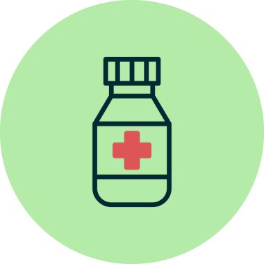 İlaç şişesi. Basit tasarım