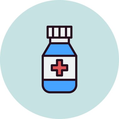 İlaç şişesi. Basit tasarım