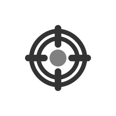 Basit Hedef Simgesi, vektör illüstrasyonu